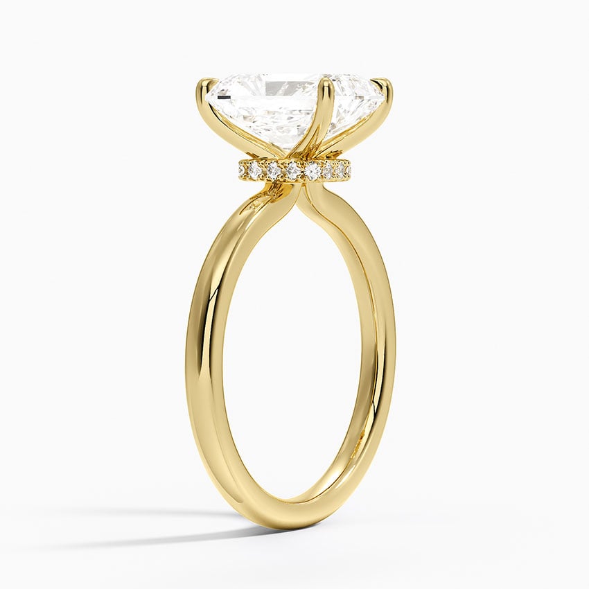 Celeste Rise Radiant Cut Hidden Halo Engagement Ring