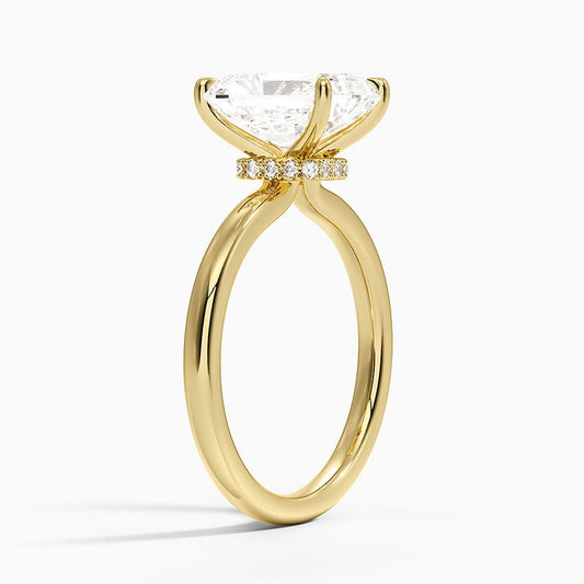 Celeste Rise Radiant Cut Hidden Halo Engagement Ring