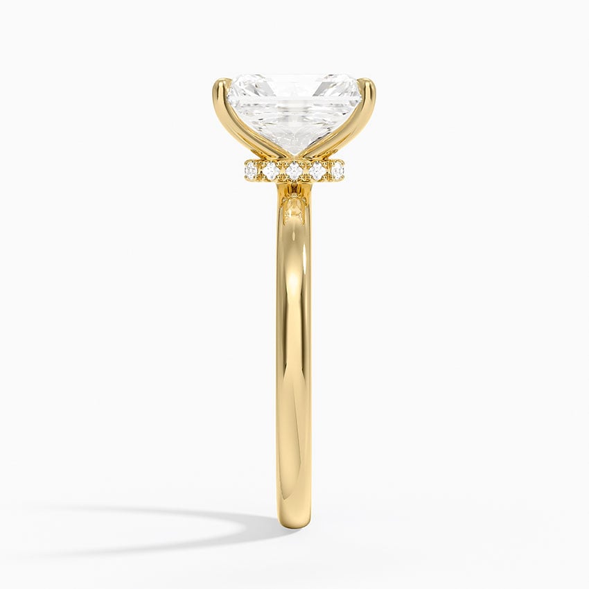 Celeste Rise Radiant Cut Hidden Halo Engagement Ring