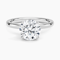 Celeste Rise Round-Cut Hidden Halo Engagement Ring