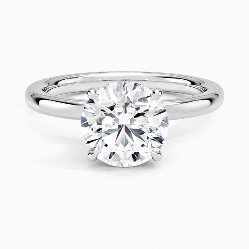 Celeste Rise Round-Cut Hidden Halo Engagement Ring