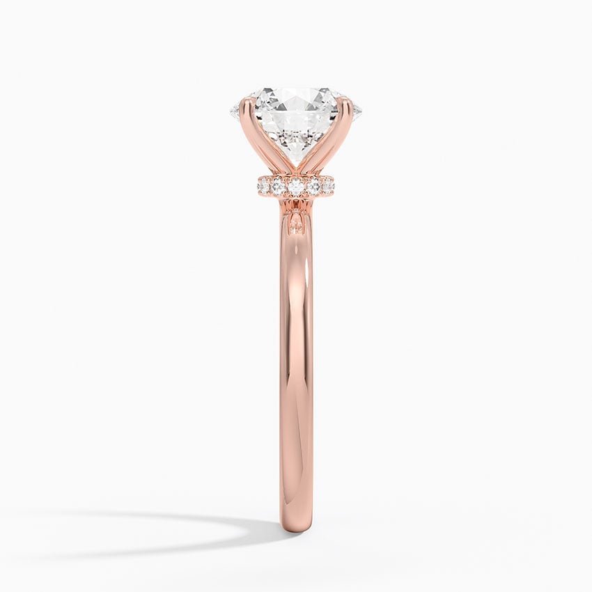 Celeste Rise Round-Cut Hidden Halo Engagement Ring