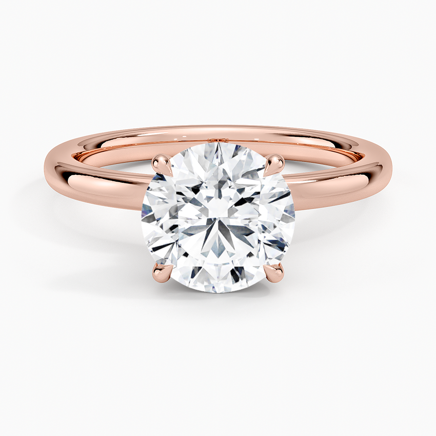 Celeste Rise Round-Cut Hidden Halo Engagement Ring