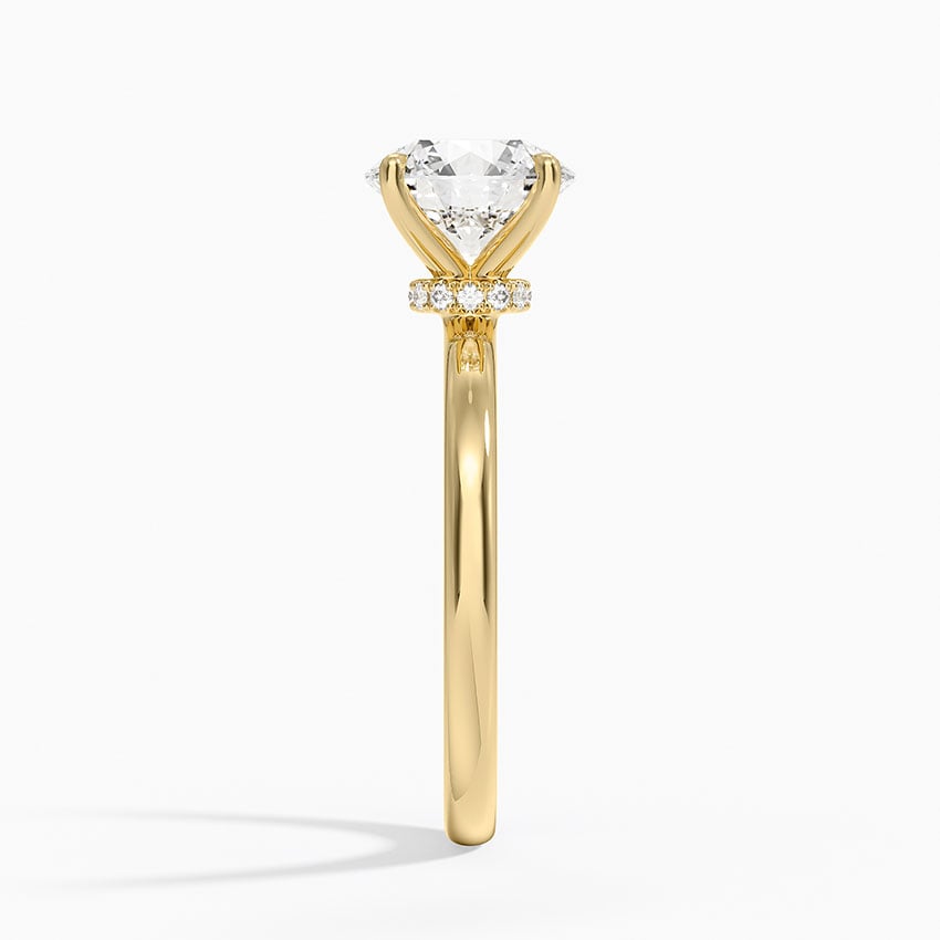 Celeste Rise Round-Cut Hidden Halo Engagement Ring
