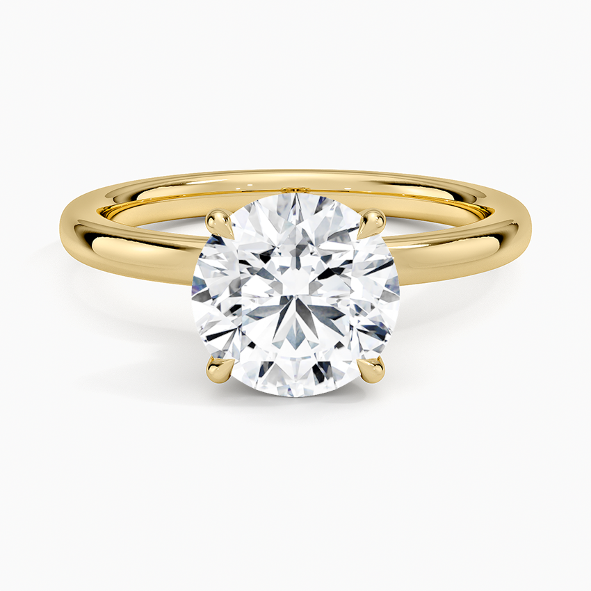 Celeste Rise Round-Cut Hidden Halo Engagement Ring