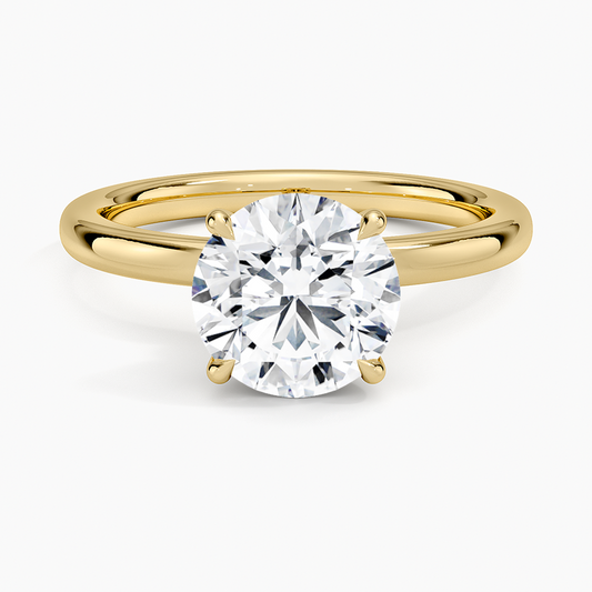 Celeste Rise Round-Cut Hidden Halo Engagement Ring