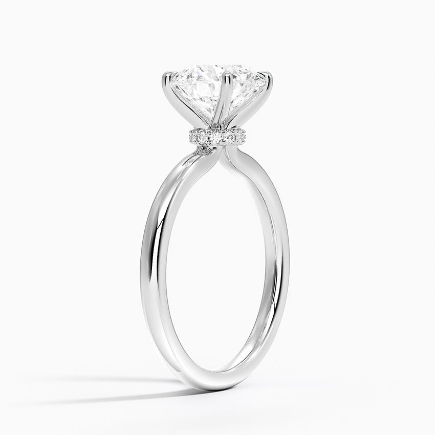 Celeste Rise Round-Cut Hidden Halo Engagement Ring