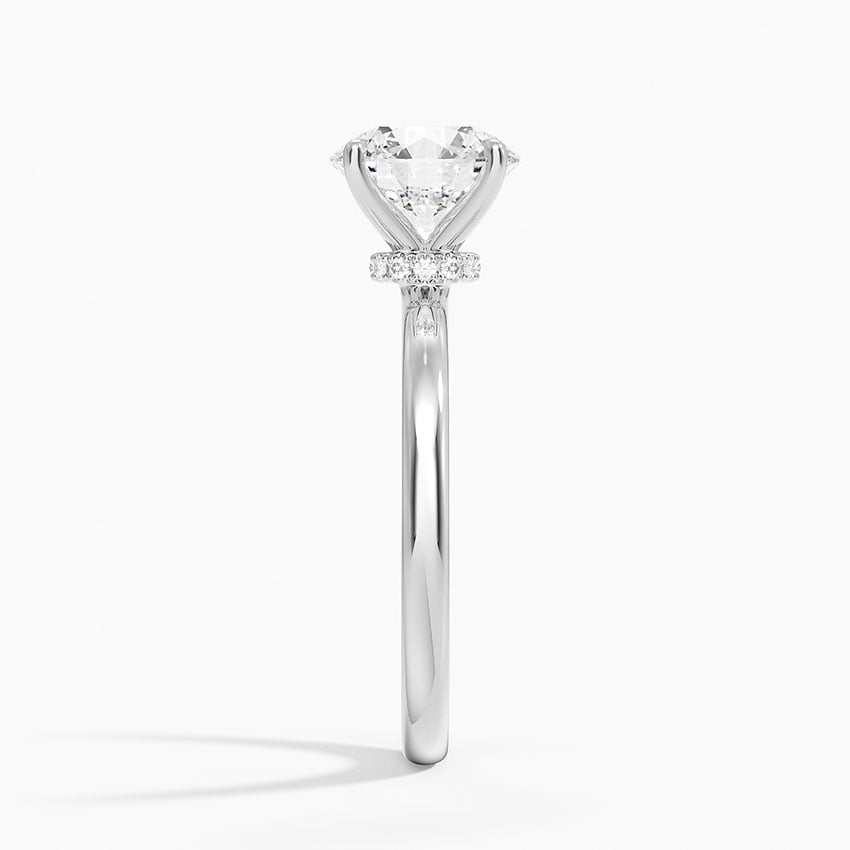 Celeste Rise Round-Cut Hidden Halo Engagement Ring