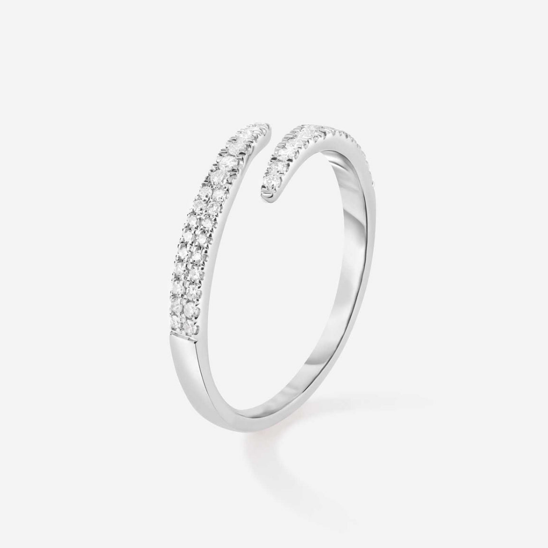 Celestial Curve Open Moissanite Wedding Band