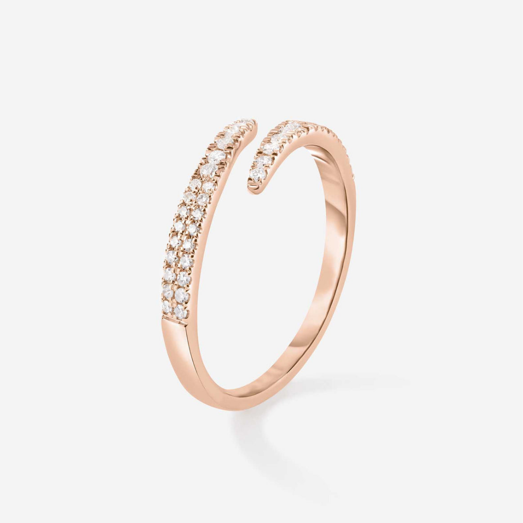 Celestial Curve Open Moissanite Wedding Band