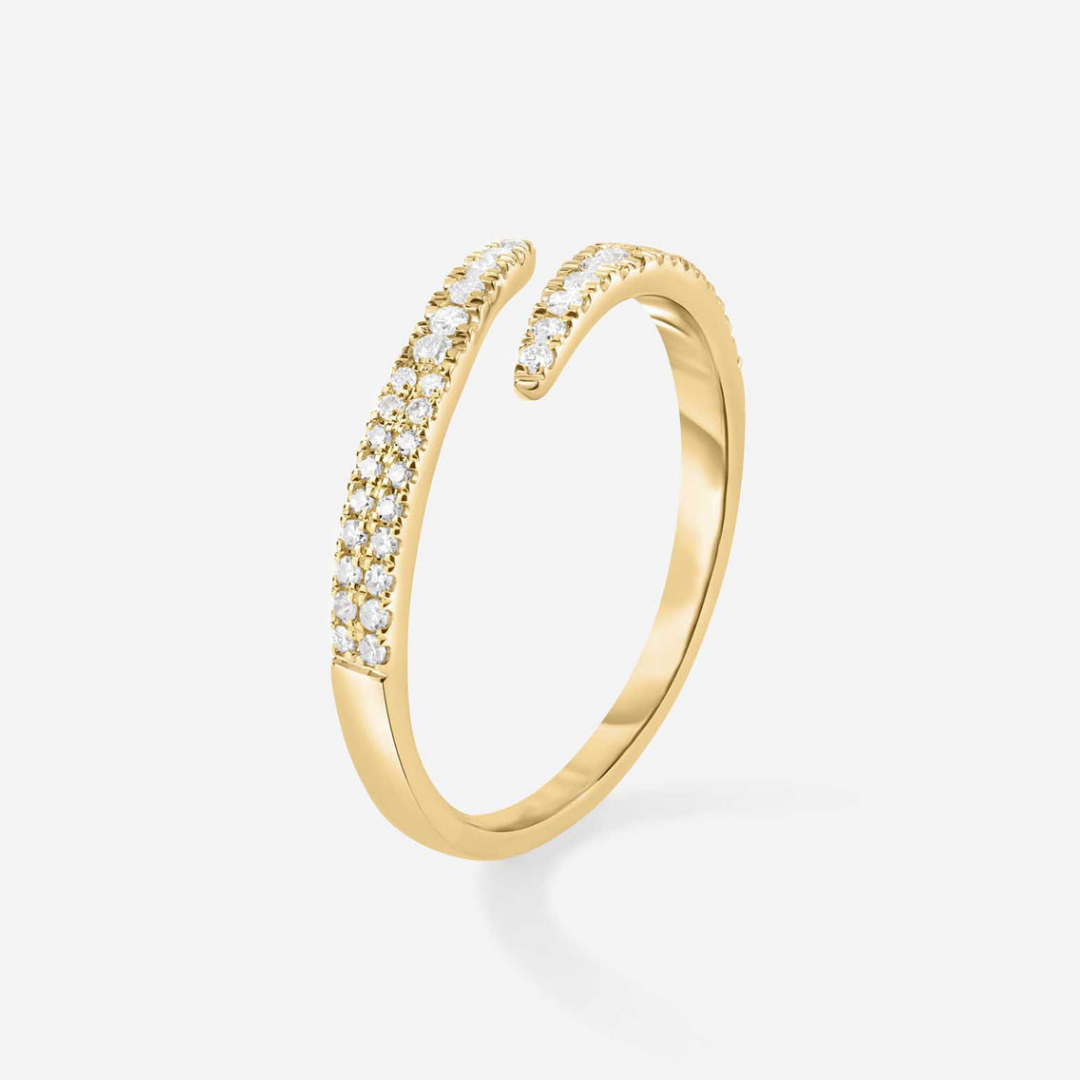 Celestial Curve Open Moissanite Wedding Band