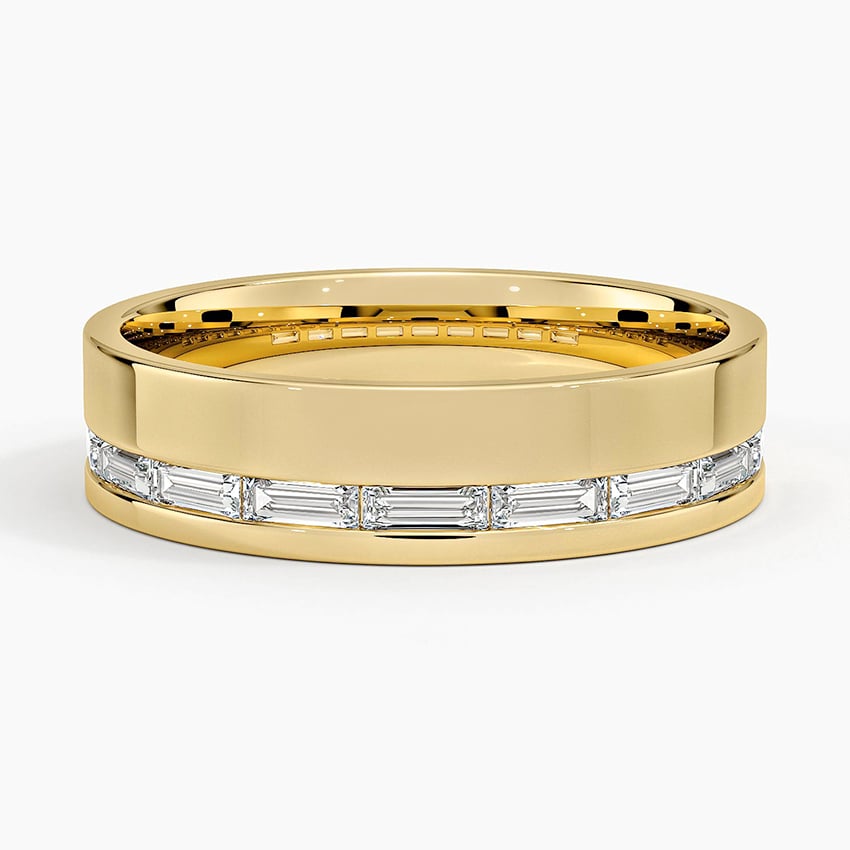 5.5 mm Channel-Set Baguette Moissanite Men’s Wedding Band