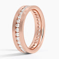 5.5 mm Channel-Set Moissanite Eternity Matte Men’s Wedding Band