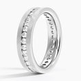 5.5 mm Channel-Set Moissanite Eternity Matte Men’s Wedding Band