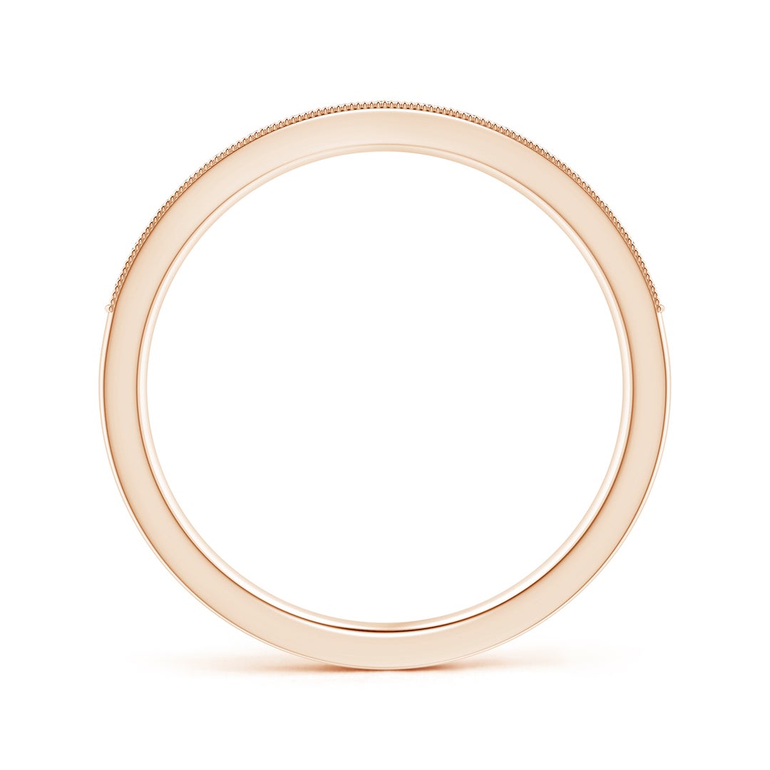 Channel-Set Princess Cut Moissanite with Milgrain Eternity Wedding Band