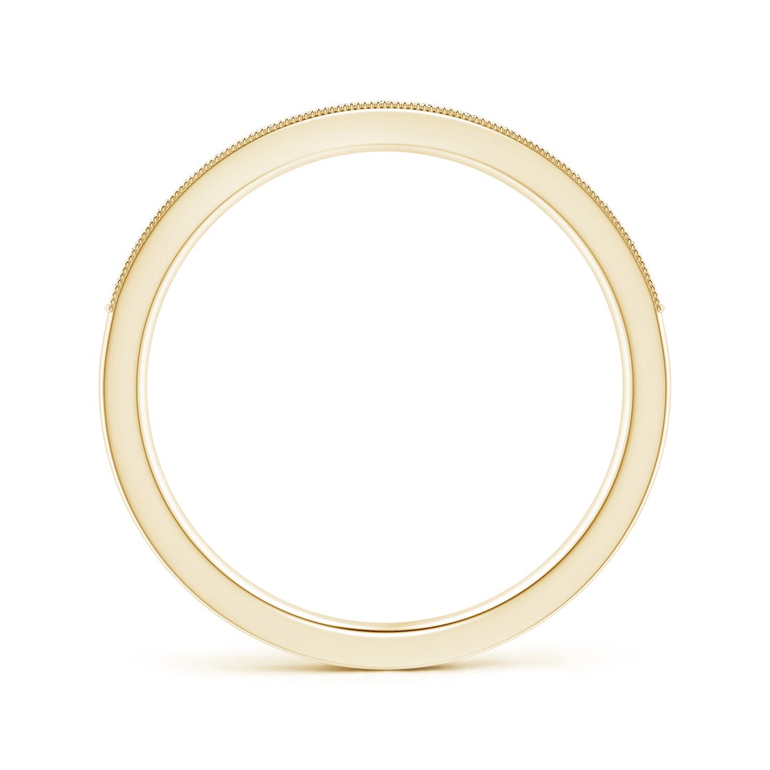 Channel-Set Princess Cut Moissanite with Milgrain Eternity Wedding Band