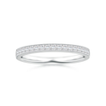 Channel-Set Princess Cut Moissanite with Milgrain Eternity Wedding Band