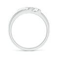 Channel Setting Diagonal Two Round Moissanite Men's Wedding Band-4.5 mm