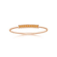 Citrine Pavé Bar Stackable Band–1.2 mm