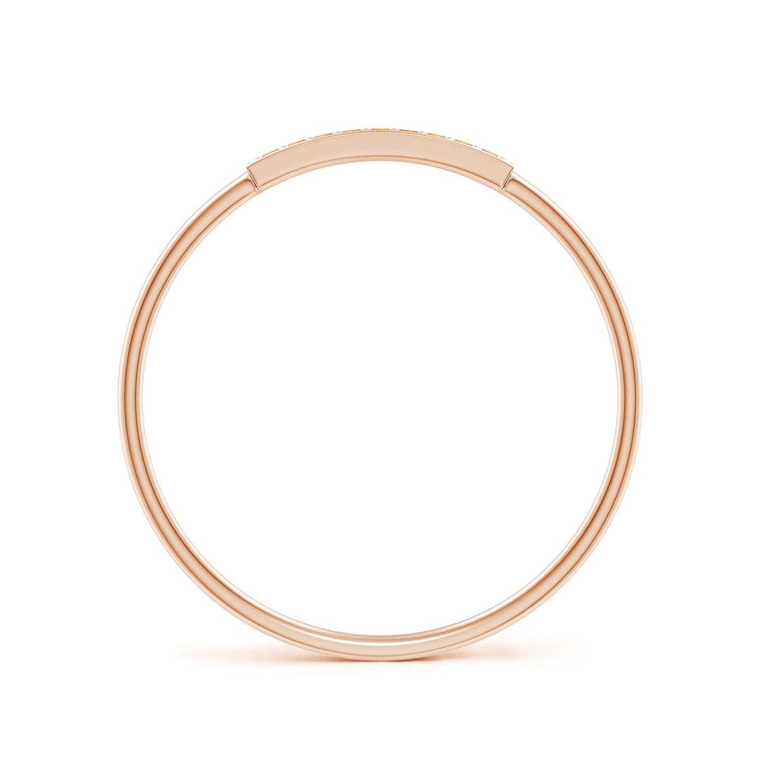 Citrine Pavé Bar Stackable Band–1.2 mm