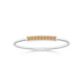 Citrine Pavé Bar Stackable Band–1.2 mm