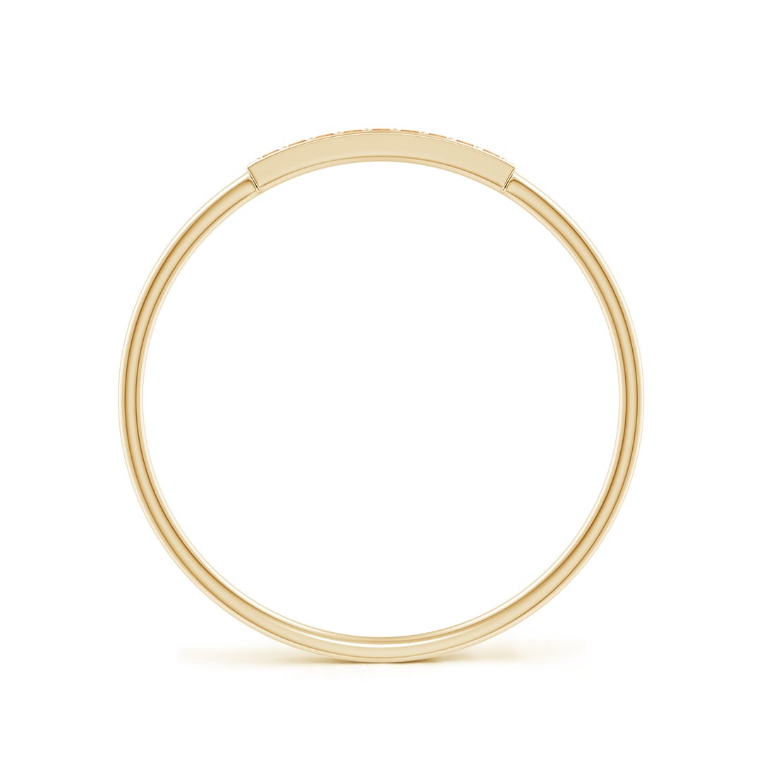 Citrine Pavé Bar Stackable Band–1.2 mm