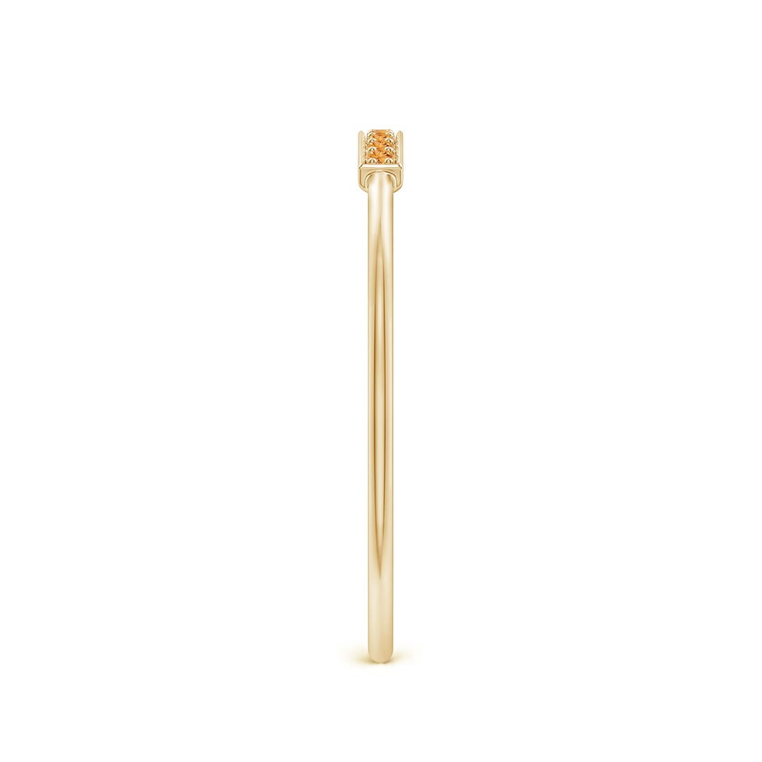 Citrine Pavé Bar Stackable Band–1.2 mm
