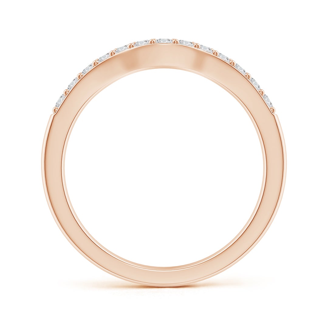 Classic Contoured Half Eternity Round Moissanite Wedding Ring-2.0 mm