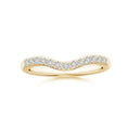 Classic Contoured Half Eternity Round Moissanite Wedding Ring-2.0 mm