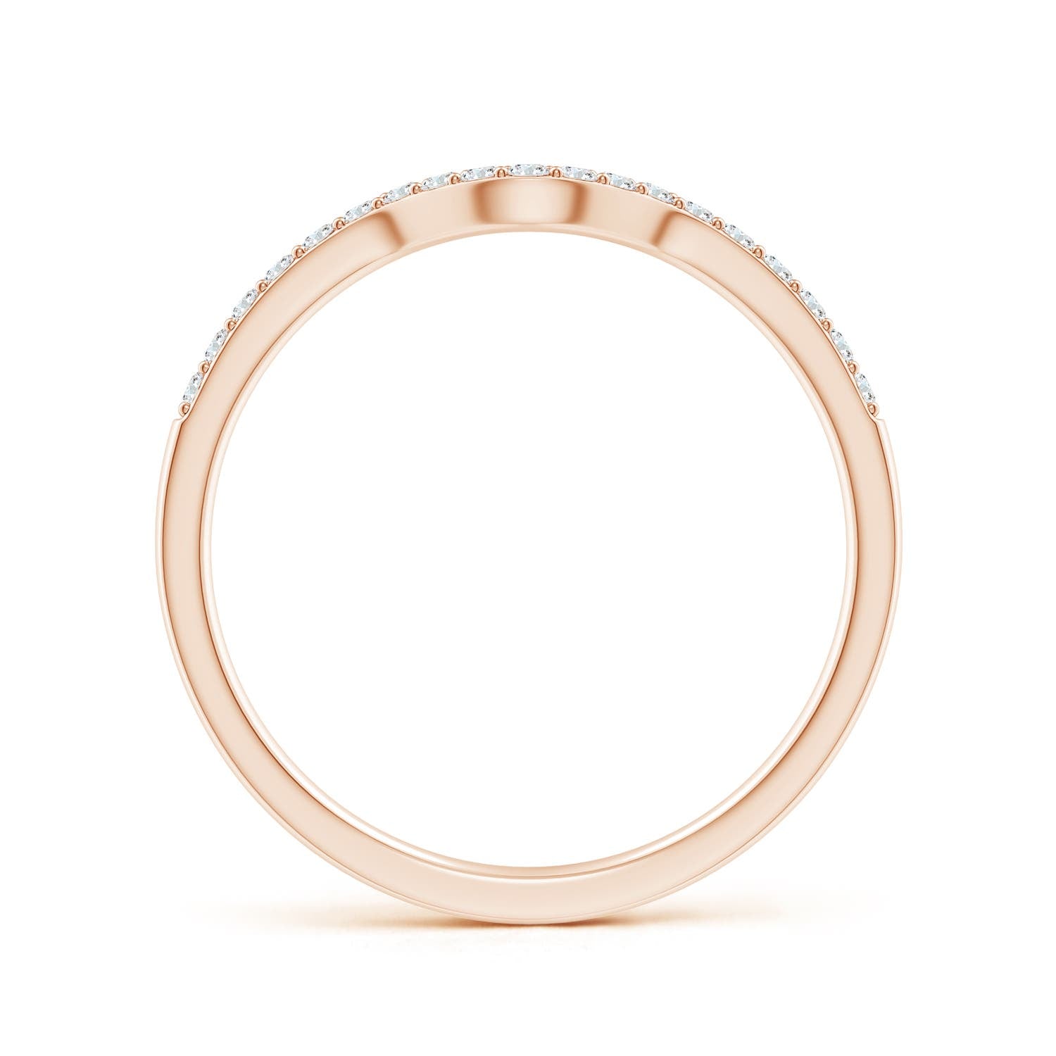 Classic Curved Moissanite Half Eternity Wedding Band -1.8mm
