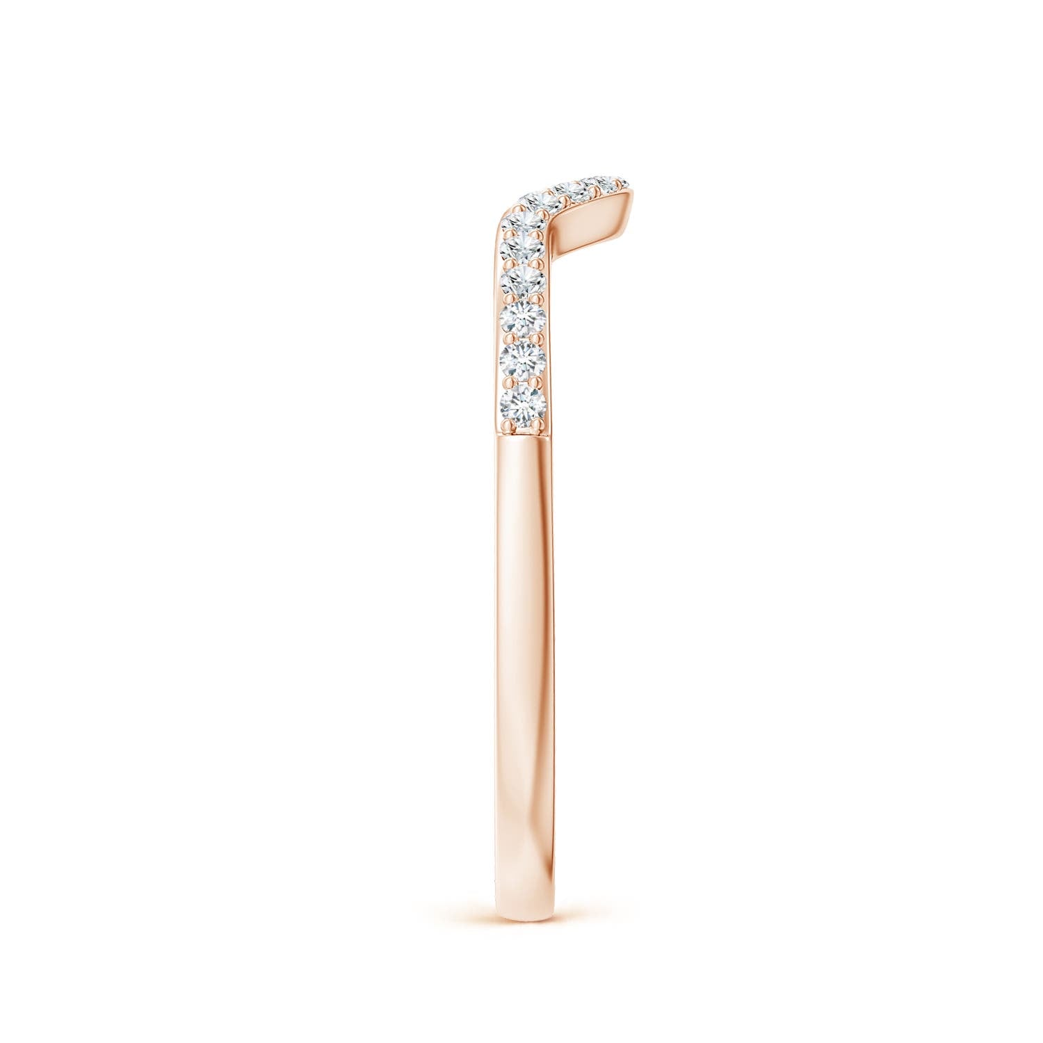 Classic Curved Moissanite Half Eternity Wedding Band -1.8mm
