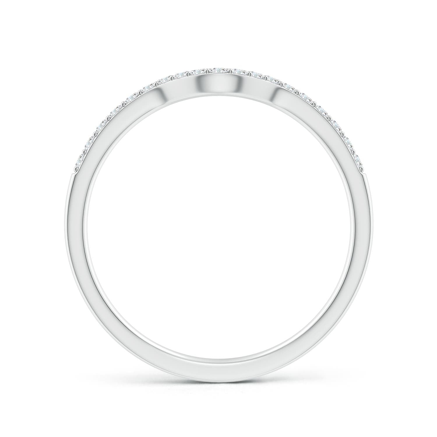 Classic Curved Moissanite Half Eternity Wedding Band -1.8mm