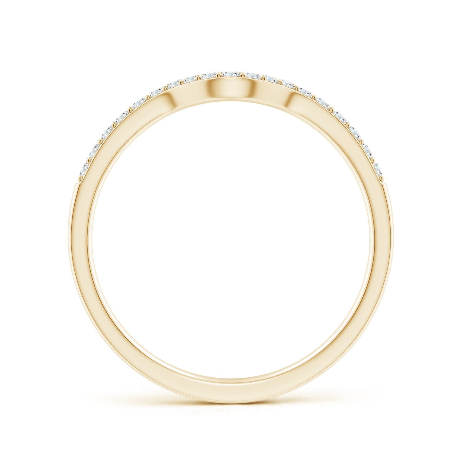 Classic Curved Moissanite Half Eternity Wedding Band -1.8mm