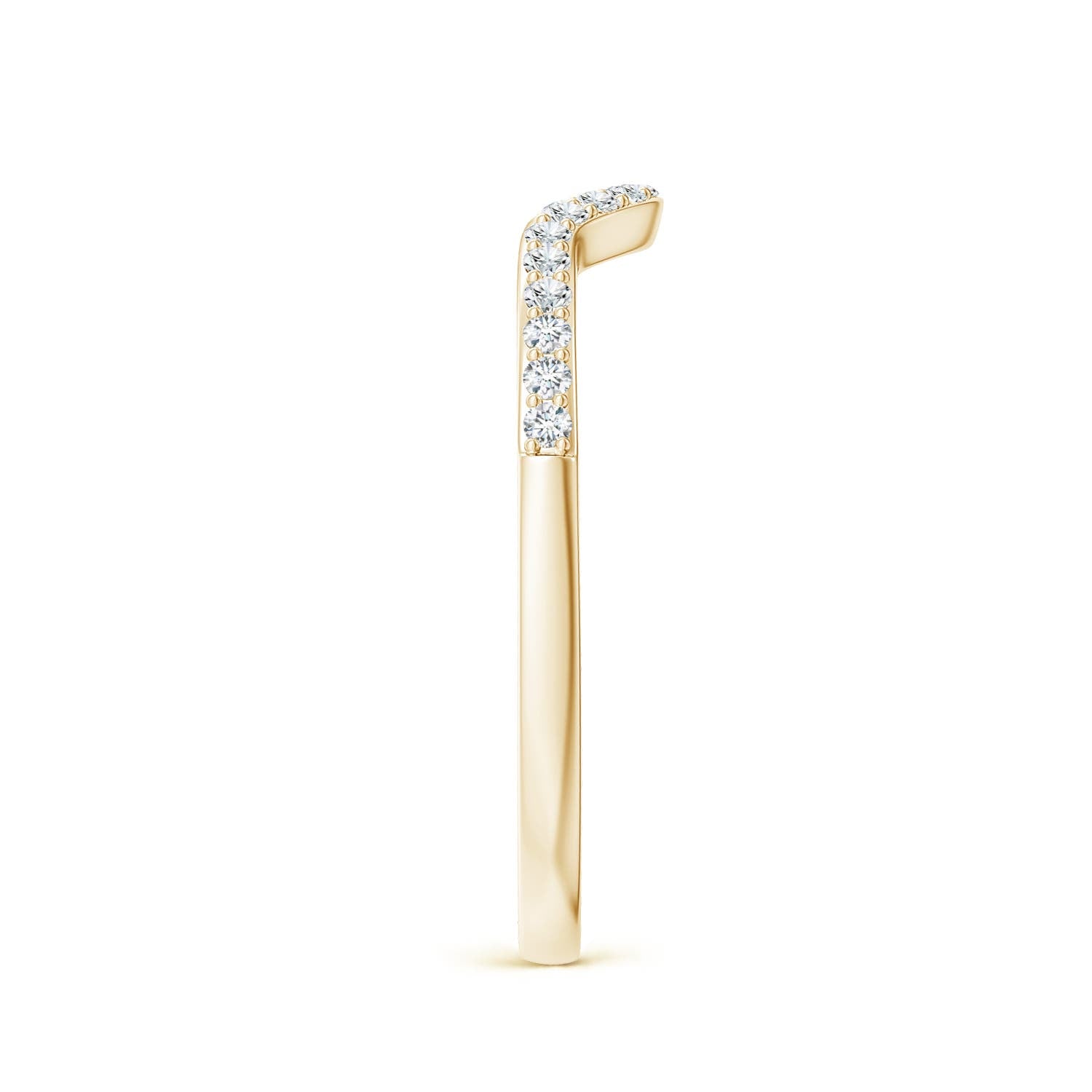 Classic Curved Moissanite Half Eternity Wedding Band -1.8mm