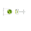 Classic Peridot Bezel-Set Stud Earrings