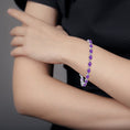 Classic Purple Oval-Cut Amethyst Tennis Bracelet