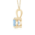 Classic Round Aquamarine Solitaire Pendant Necklace