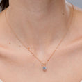 Classic Round Aquamarine Solitaire Pendant Necklace