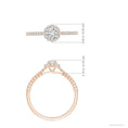 Classic Round Halo Moissanite with Pavé Accents Promise Ring