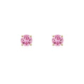Classic Round Pink Tourmaline Stud Earrings
