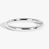 Sterling Silver Classic High Polished Dome Wedding Band