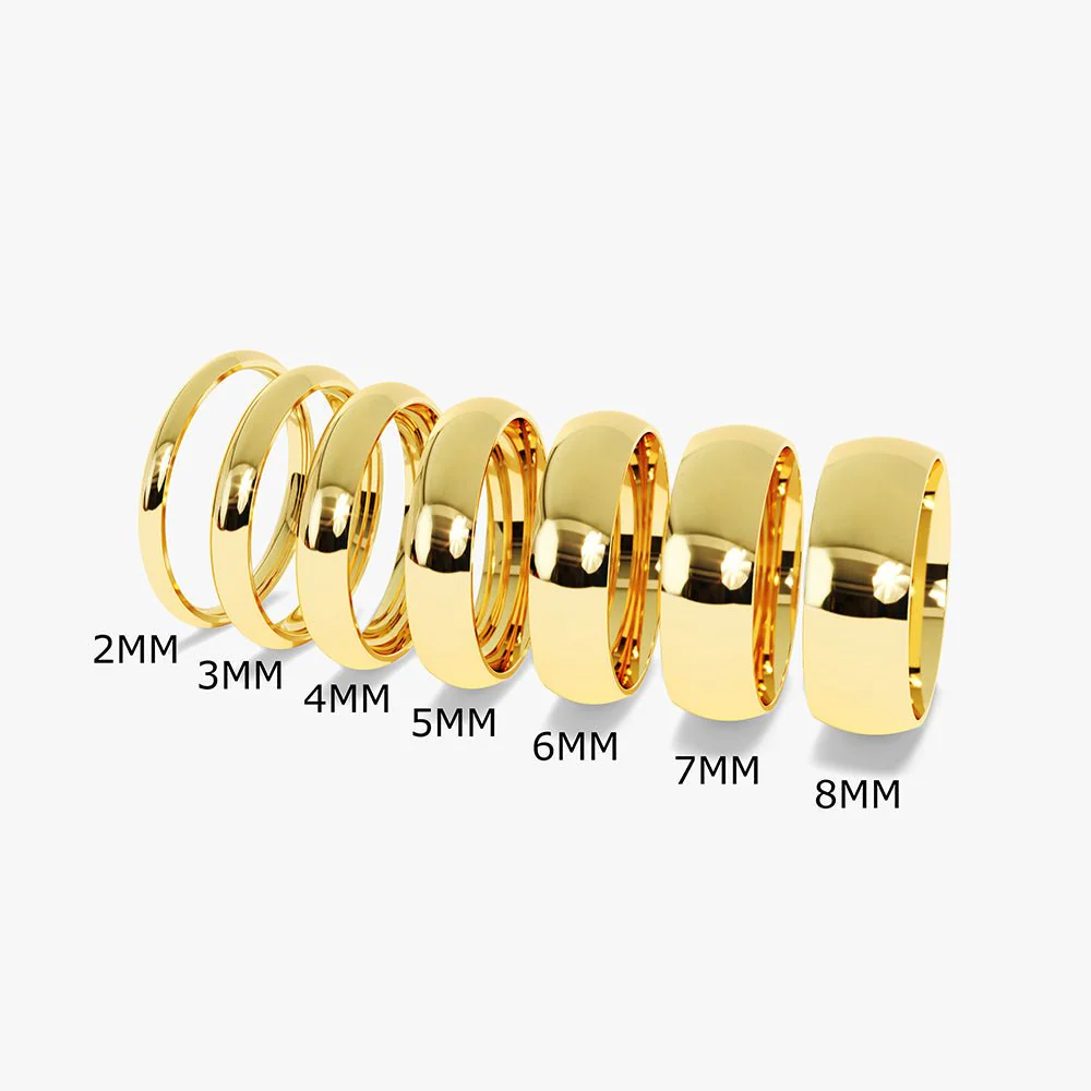 Classic High Polished Dome Wedding Band