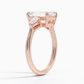 Load image into Gallery viewer, Classic Three Stone Emerald Cut Moissanite Engagement Ring
