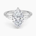 Load image into Gallery viewer, Classic Three Stone Marquise Cut Moissanite Engagement Ring
