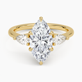 Load image into Gallery viewer, Classic Three Stone Marquise Cut Moissanite Engagement Ring
