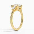 Load image into Gallery viewer, Classic Three Stone Pear Cut Moissanite Engagement Ring
