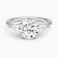 Load image into Gallery viewer, Classic Three Stone Round Cut Moissanite Engagement Ring
