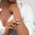 Load image into Gallery viewer, Colorful Gemstone Cluster Silver Cuff Bracelet with Moissanite Accent
