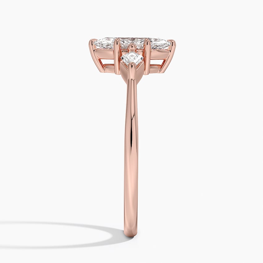 Cometa Marquise Cut Three Stone Moissanite Engagement Ring