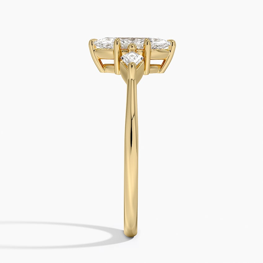 Cometa Marquise Cut Three Stone Moissanite Engagement Ring